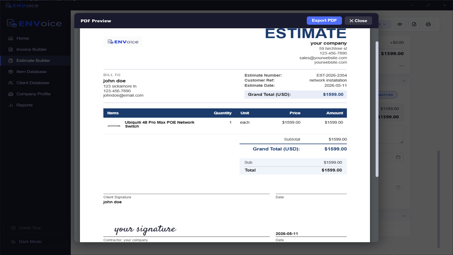 ENVoice — PDF preview